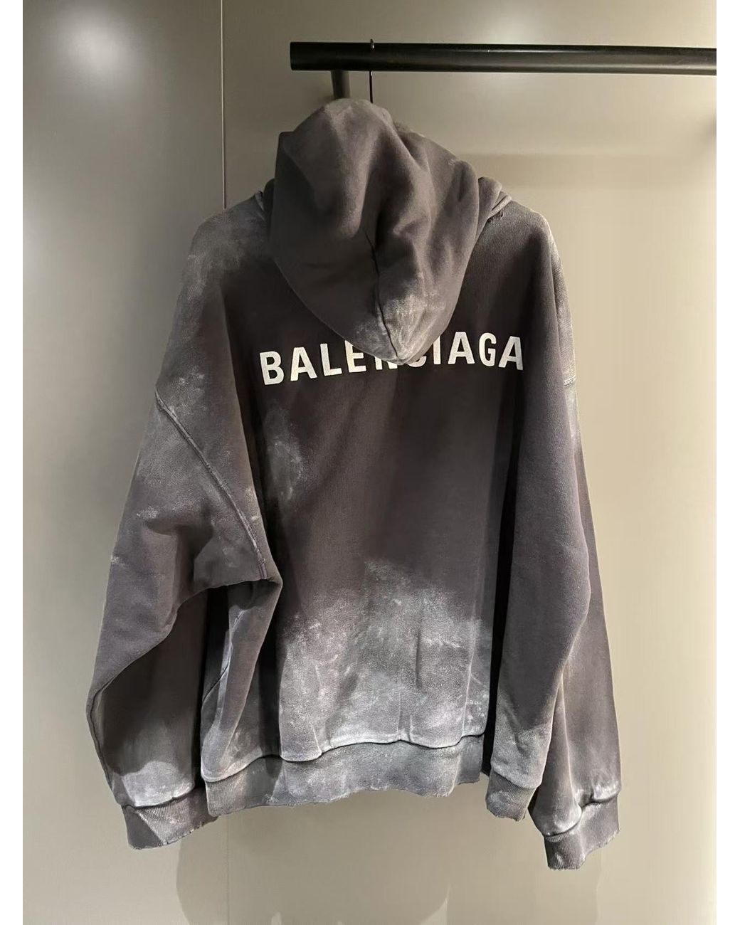 Balenciaga Black Back Medium Fit Hoodie for men