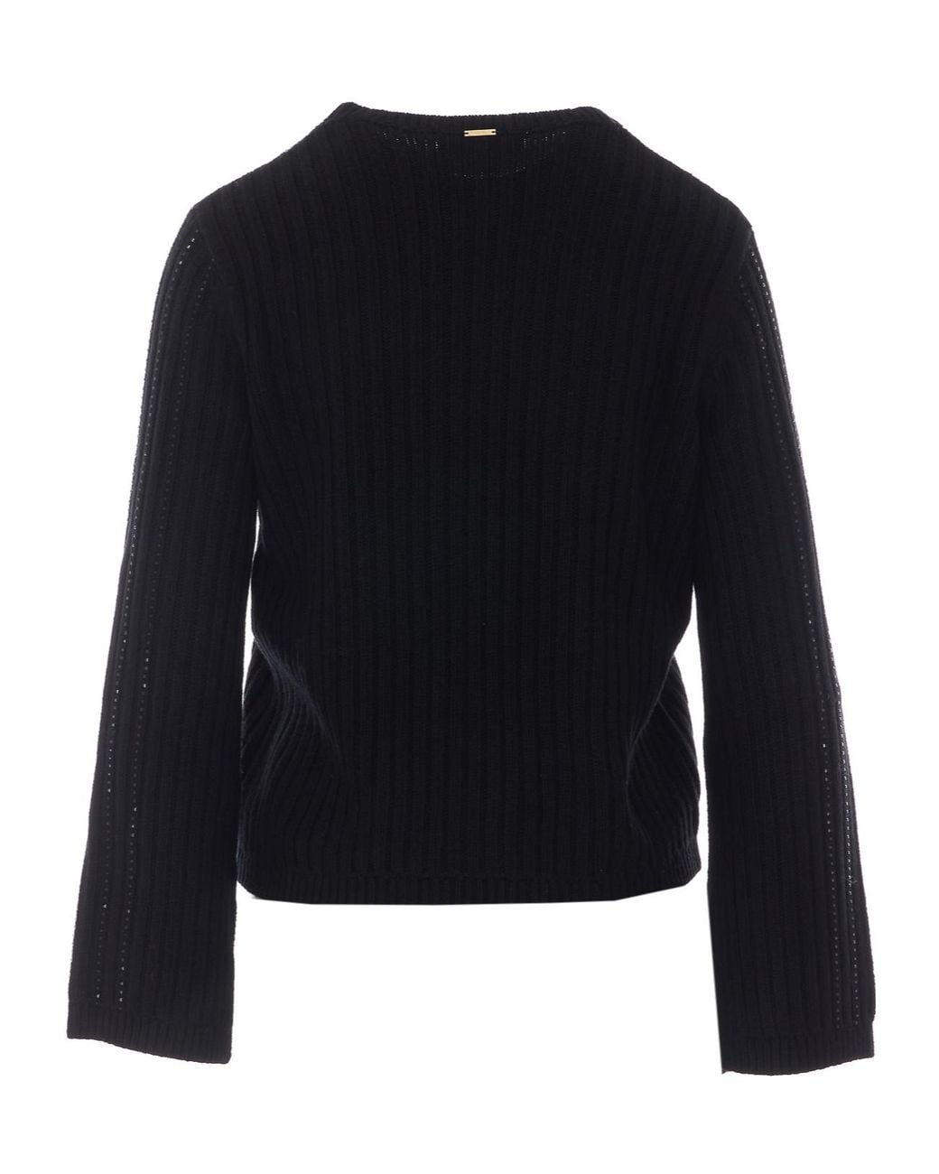 Twinset Blue Rhinestone Knit Knitted Sweater