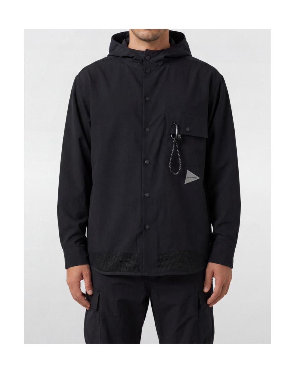And Wander Blue Hooded Casual Jacket for men