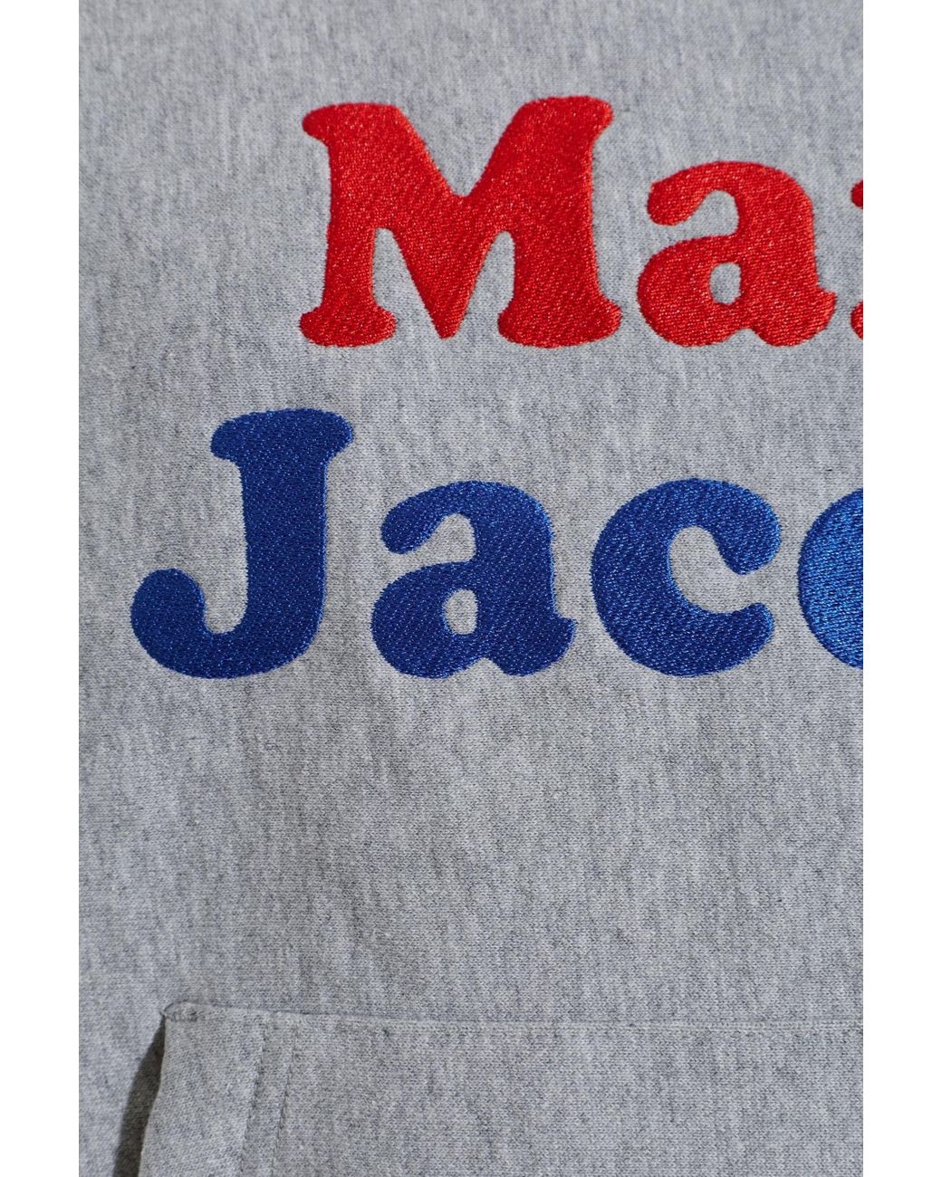 Marc Jacobs Gray Logo Printed Oversized Hoodie