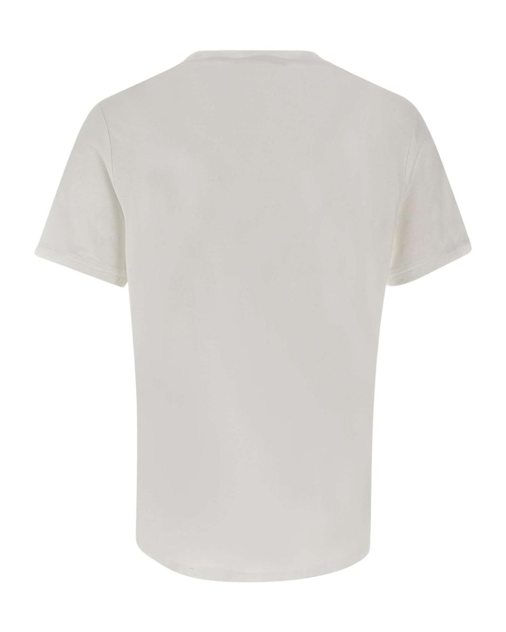 Kangra Cashmere White Kangra Ribbed Crew Neck T-Shirt for men