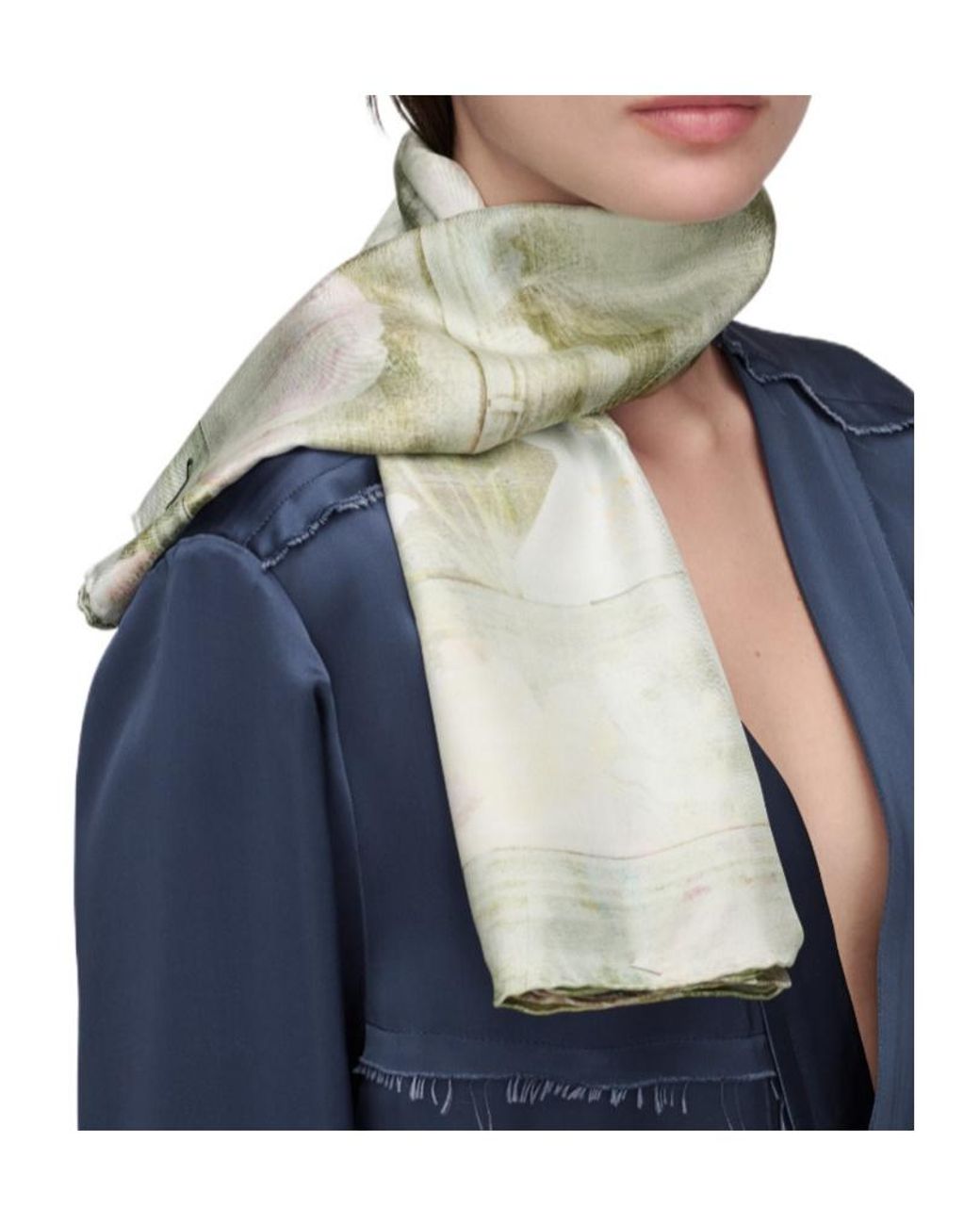 Maison Margiela Multicolor Floral-Print Scarf