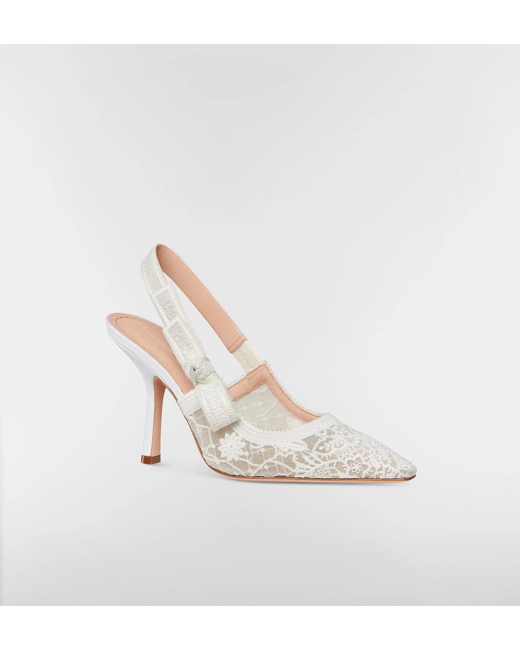 Dior White J'A Slingback Pump