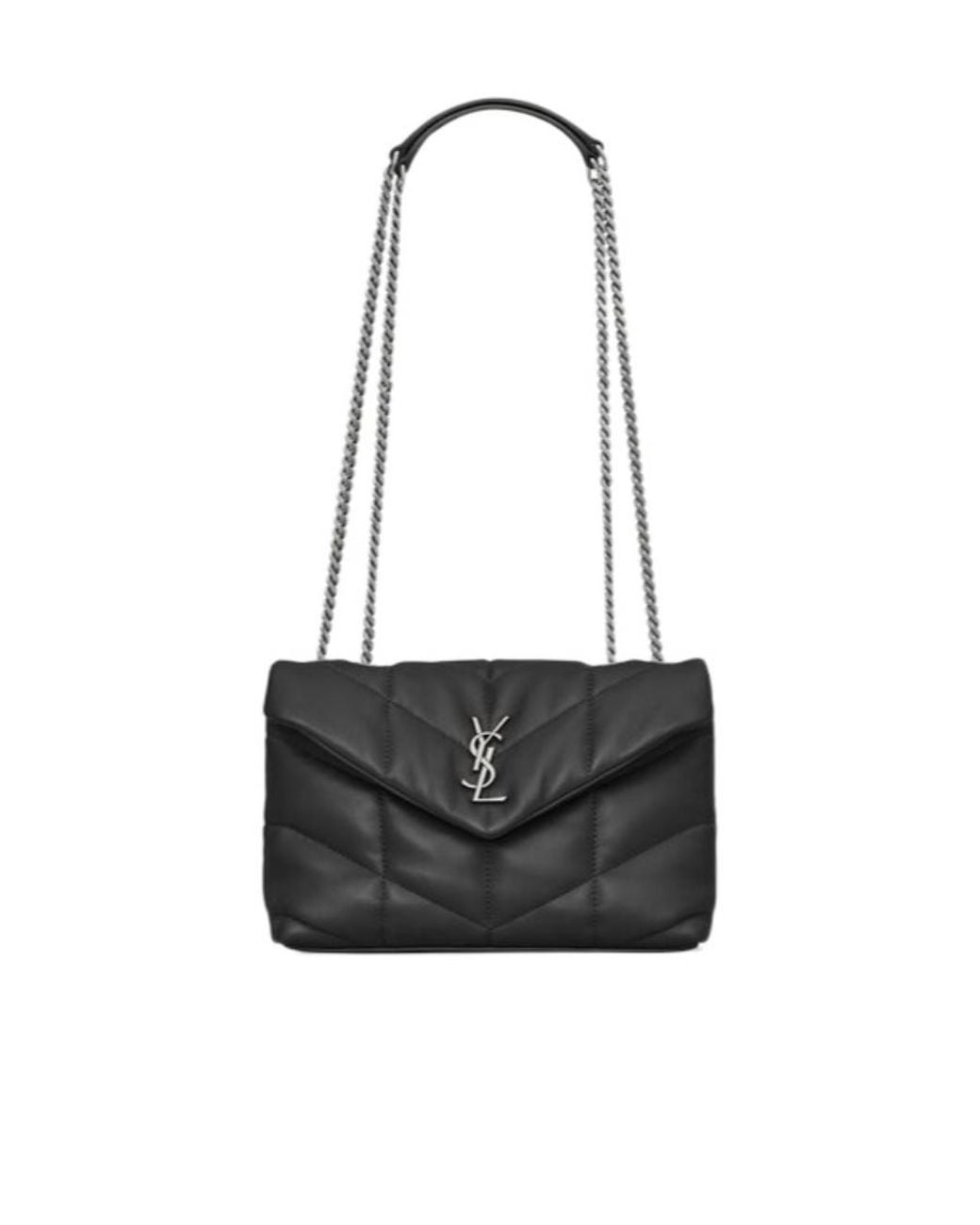 Saint Laurent Black Puffer Toy Small Shoulder Bag