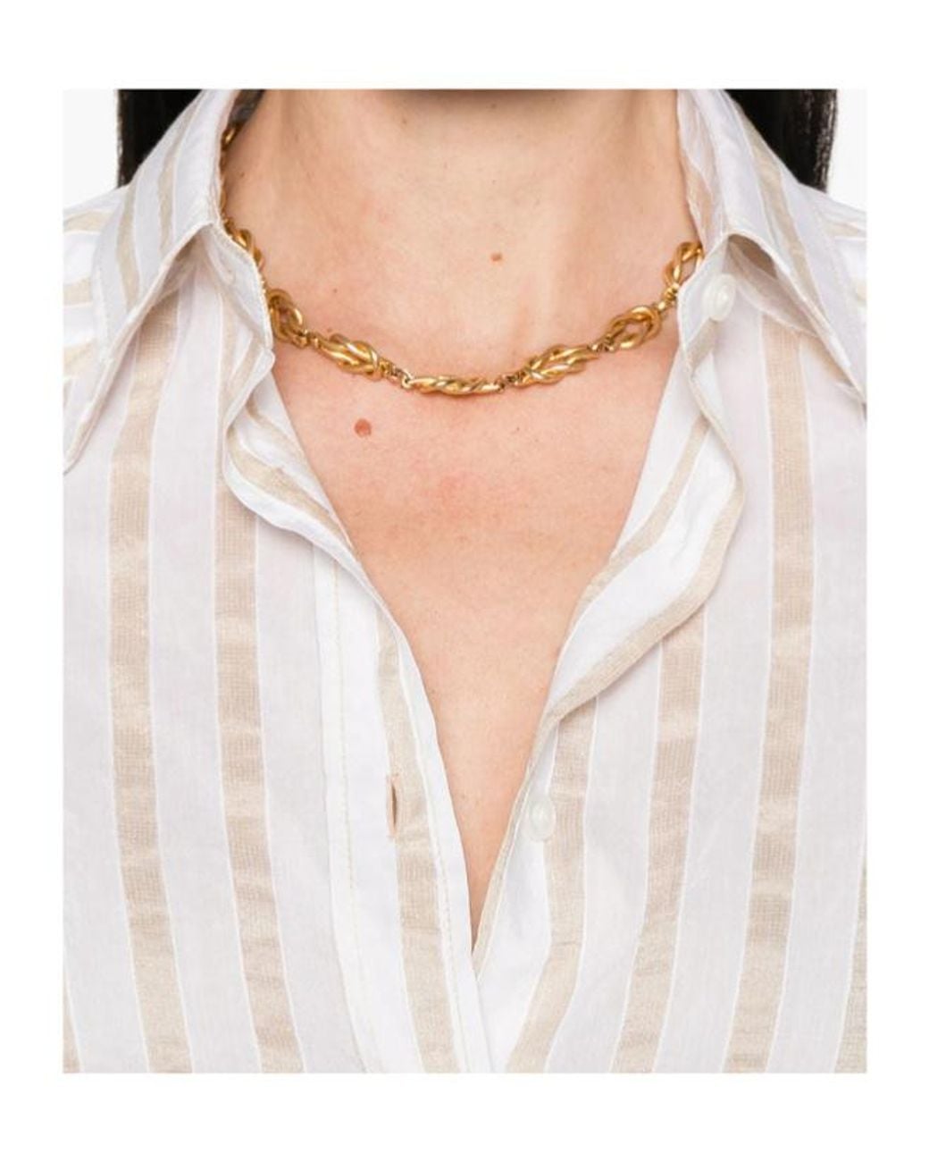 Mazzarelli White Striped Shirt