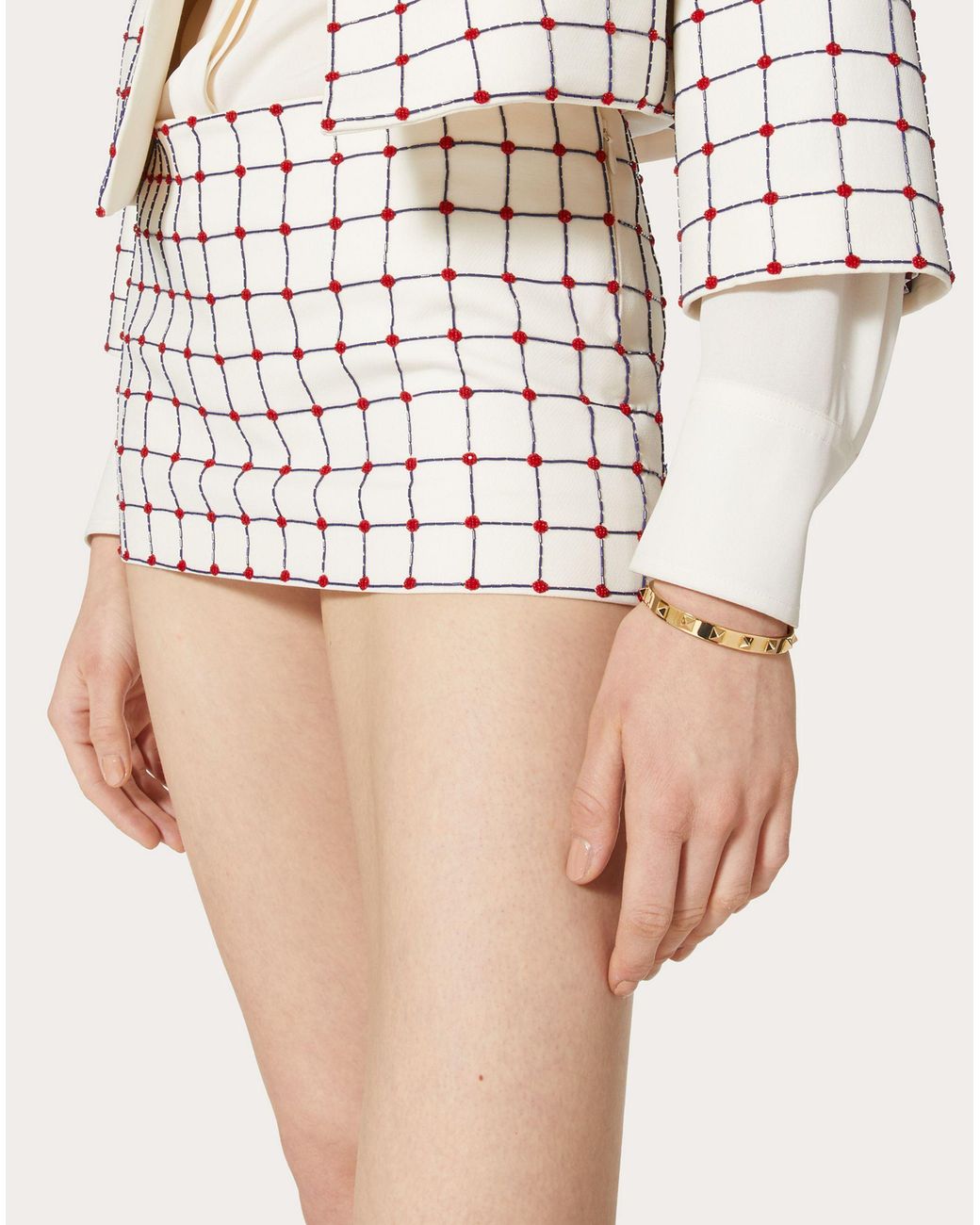 Valentino Multicolor Logo Embroidered Skirt