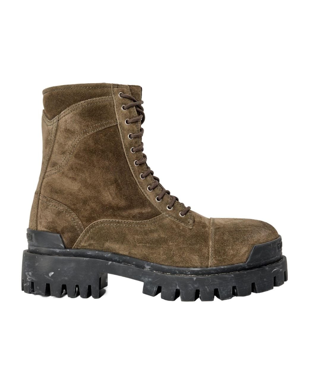 Balenciaga Brown Lace-Up High Boots for men
