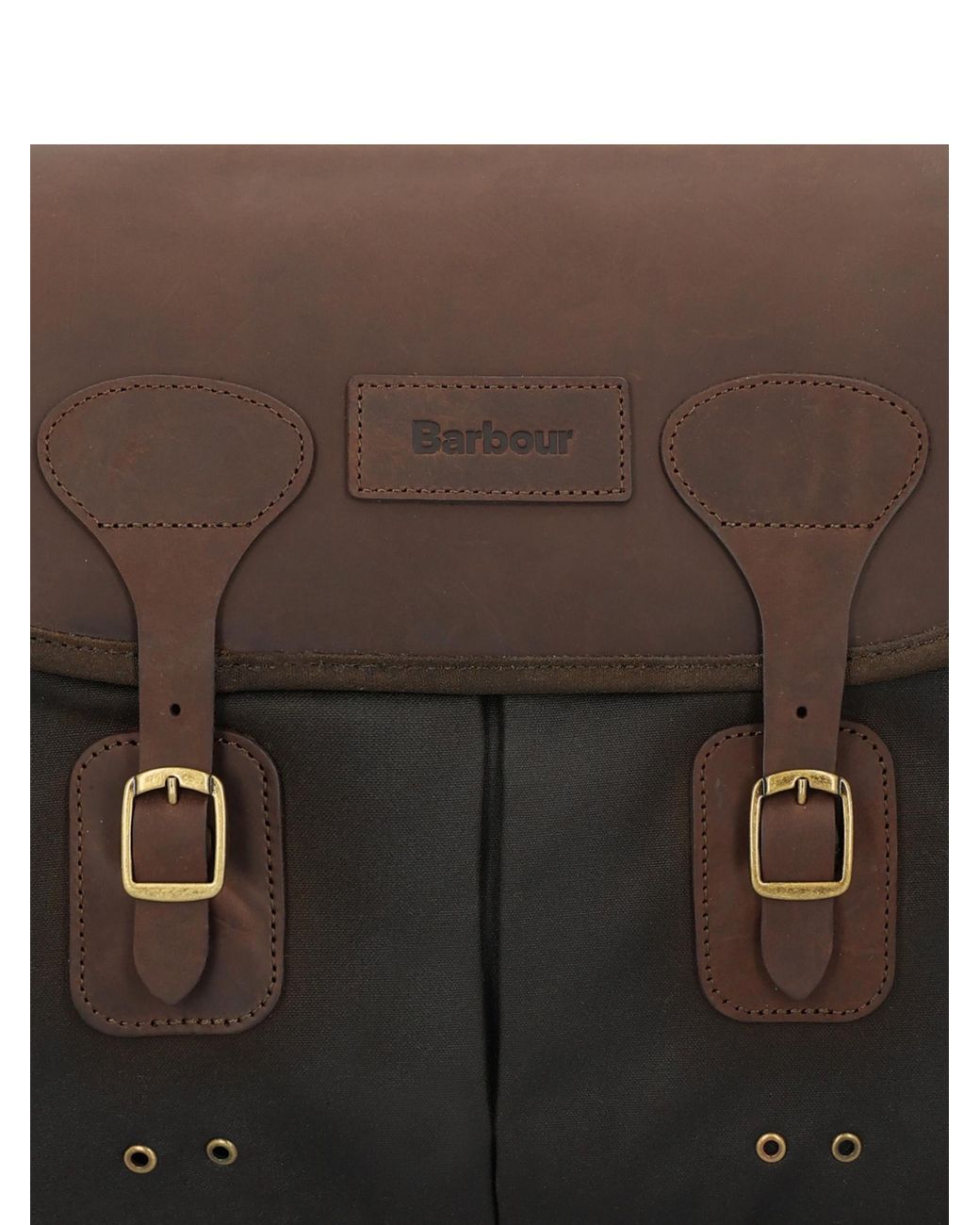 Barbour Brown Foldover Buckled Shoulder Bag for men