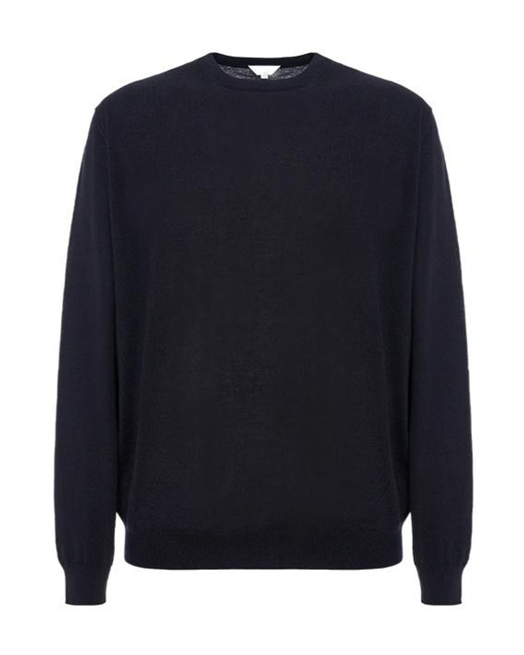 Malo Blue Basic Crew Neck Knitted Sweater for men