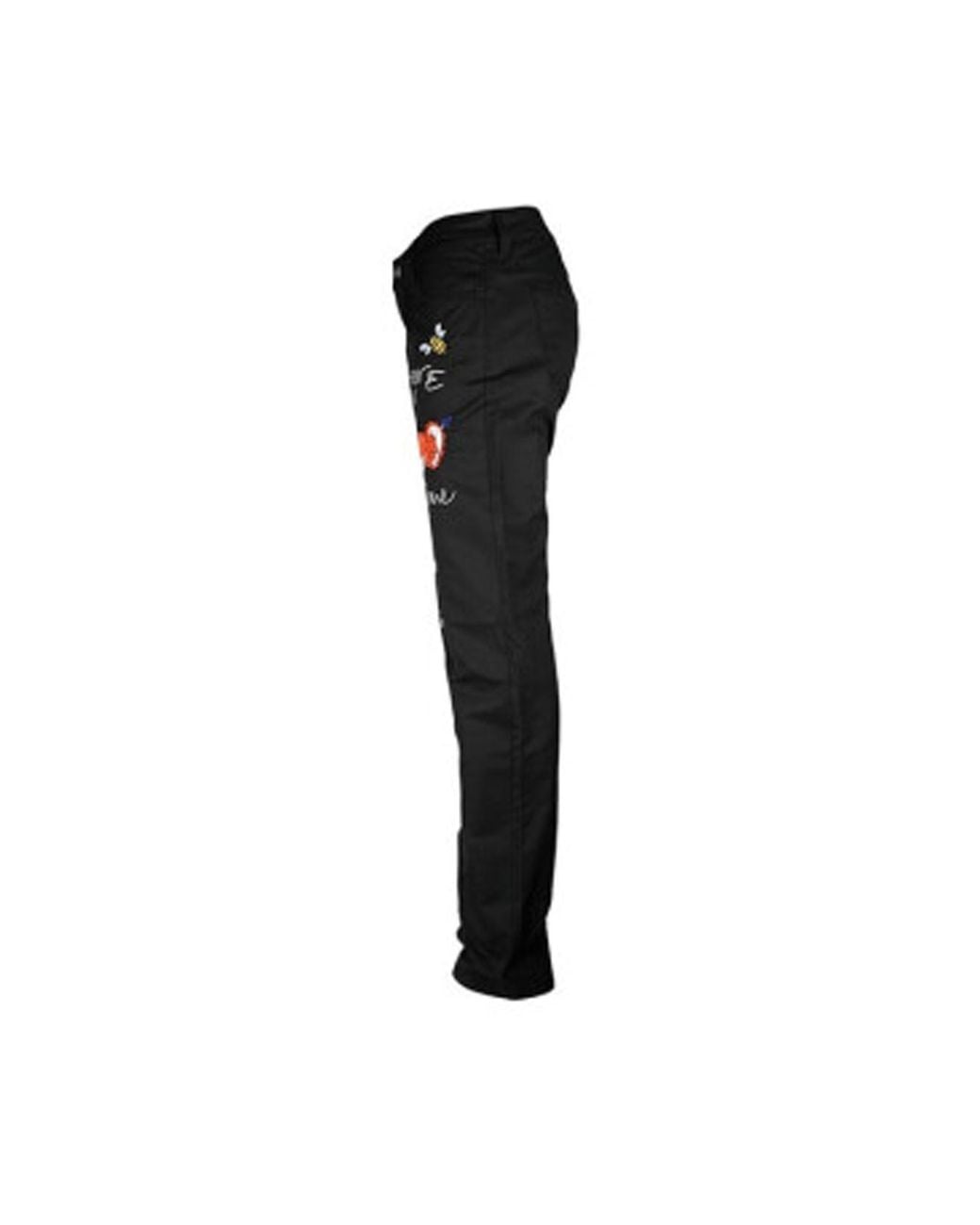 Moschino Black Printed Pattern Jeans