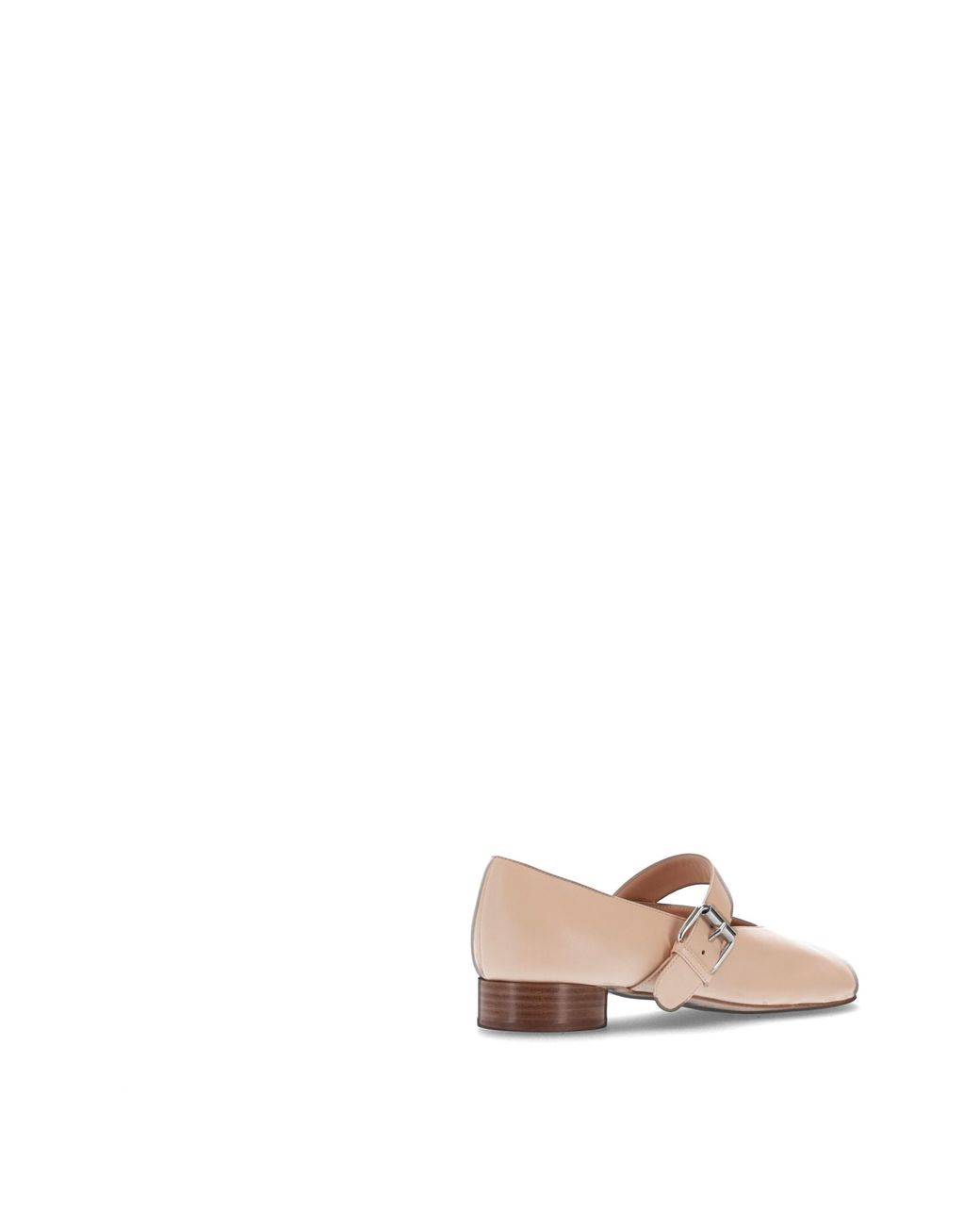 Niccolò Pasqualetti Natural Obliqua Strap Ballerinas