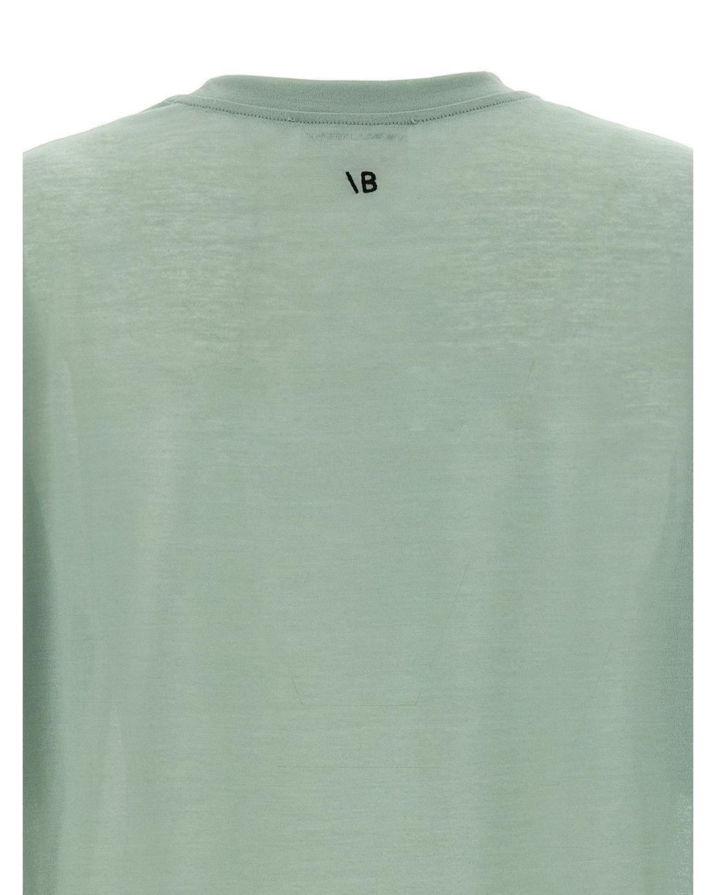 Victoria Beckham Green Logo Embroidery T-Shirt