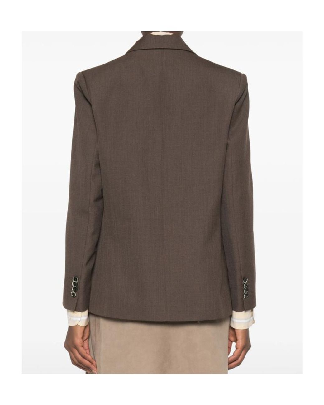 Nine:inthe:morning Brown Single-Breasted Notched-Lapels Blazer