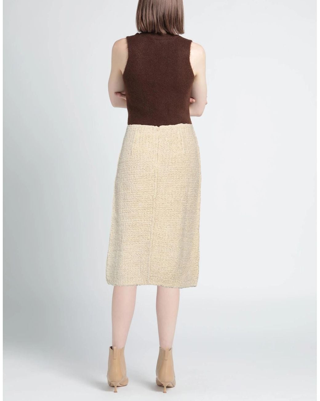 Maison Margiela Natural Elasticised Waist Pencil Skirt