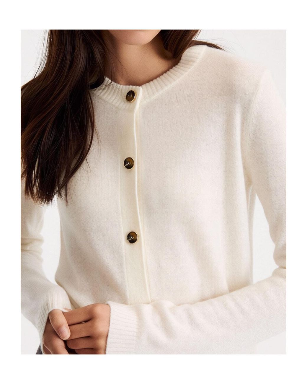 Marella White Ribbed-Knit Crew-Neck Top