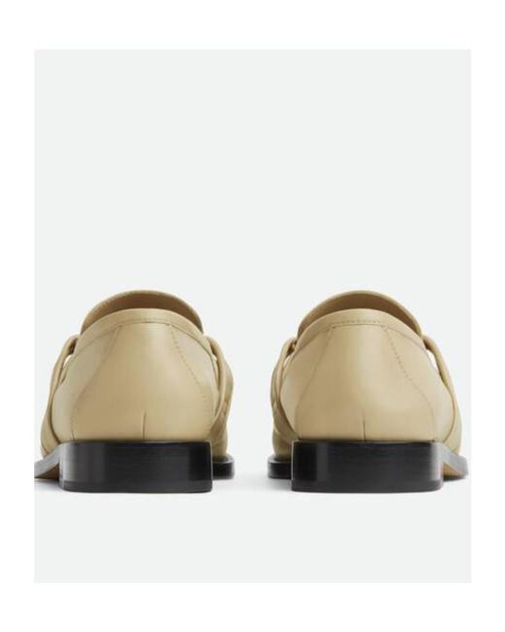 Bottega Veneta White Astaire Slip-On Loafers