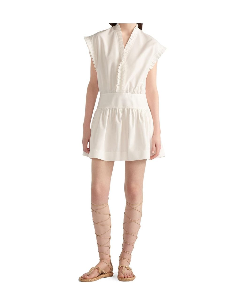 Dior White Iviera Short Flared Dress