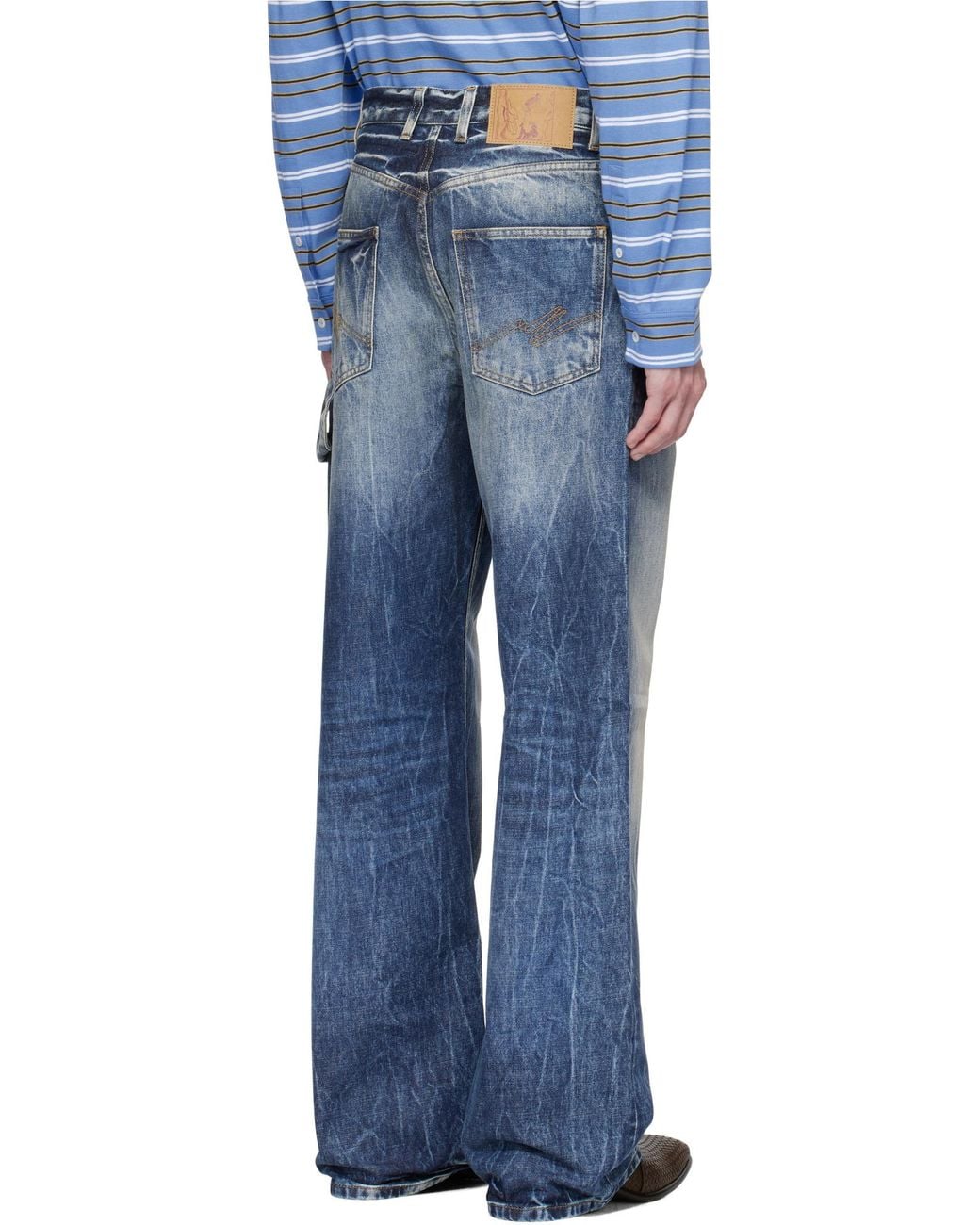 Martine Rose Blue Wide-Leg Jeans for men