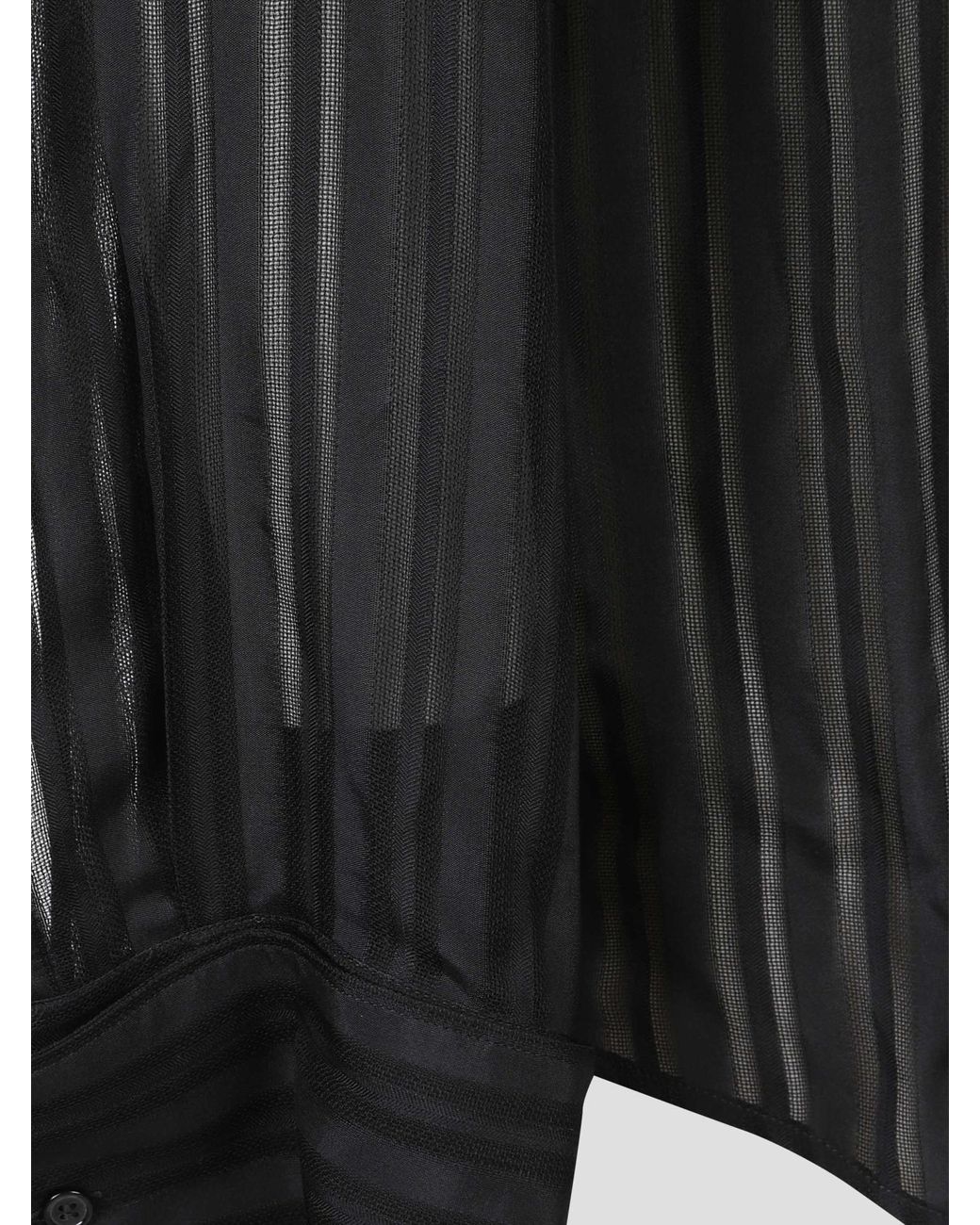 Gucci Black Striped Gauze Shirt for men