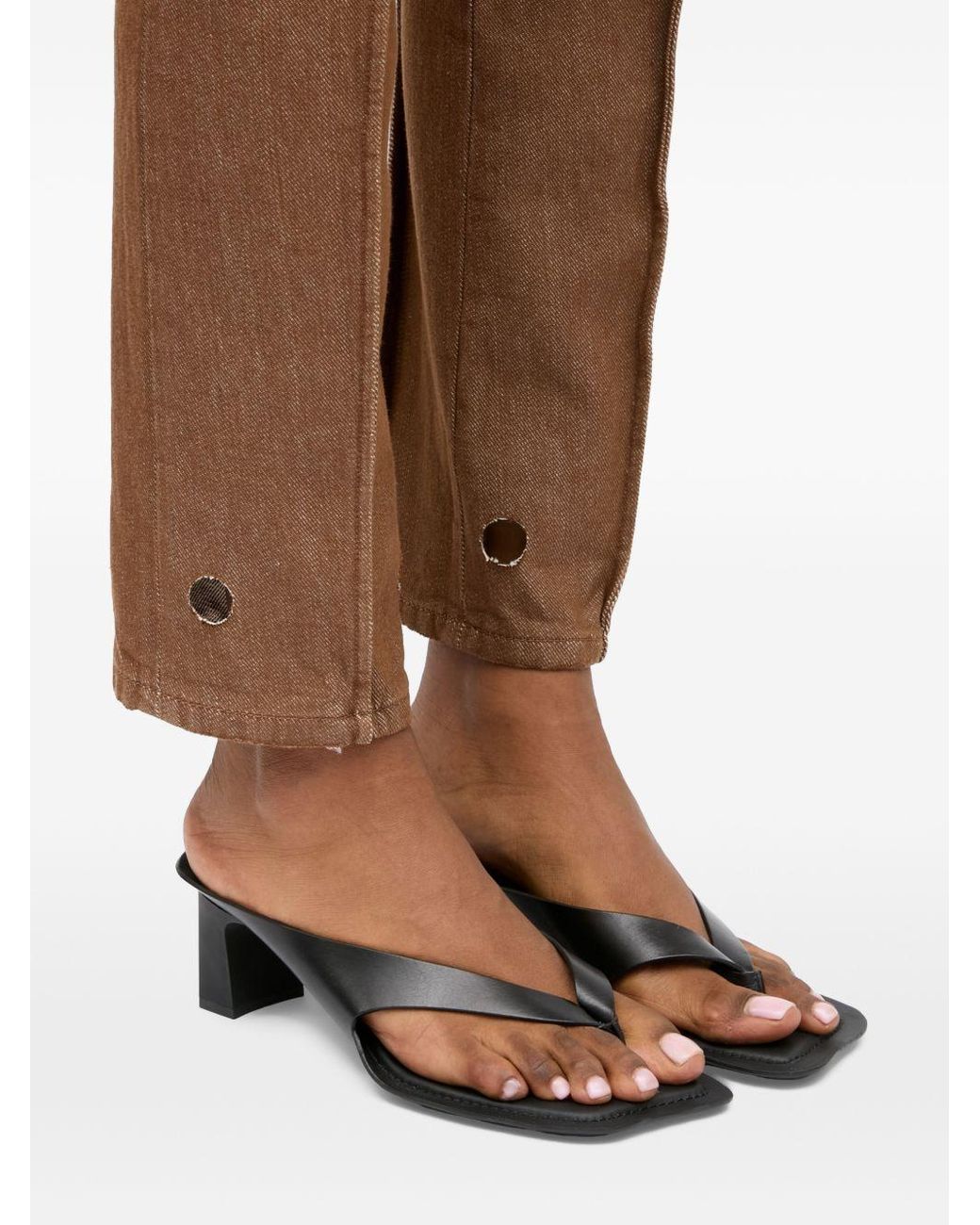 MM6 by Maison Margiela Black Anatomic Leather Mules