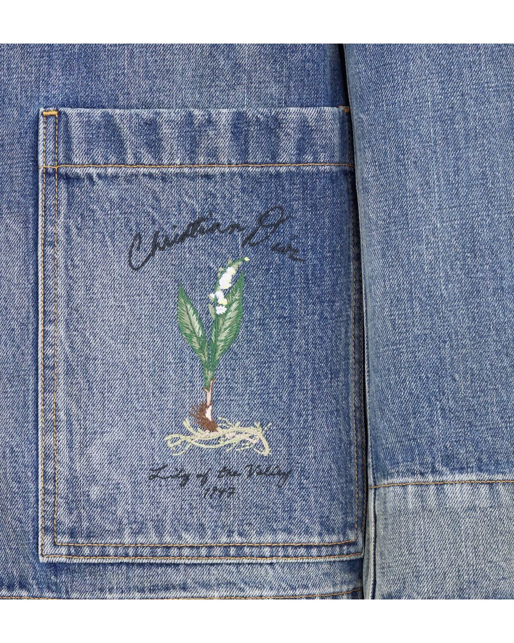Dior Blue Collared Button-Up Denim Jacket for men