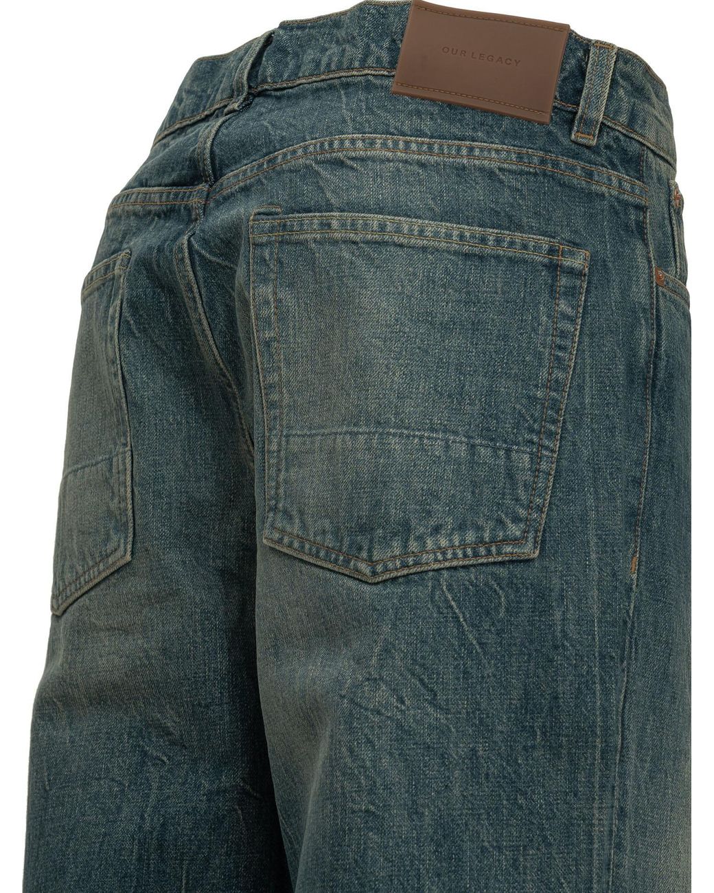 Our Legacy Blue Third Cut Straight-Leg Jeans for men