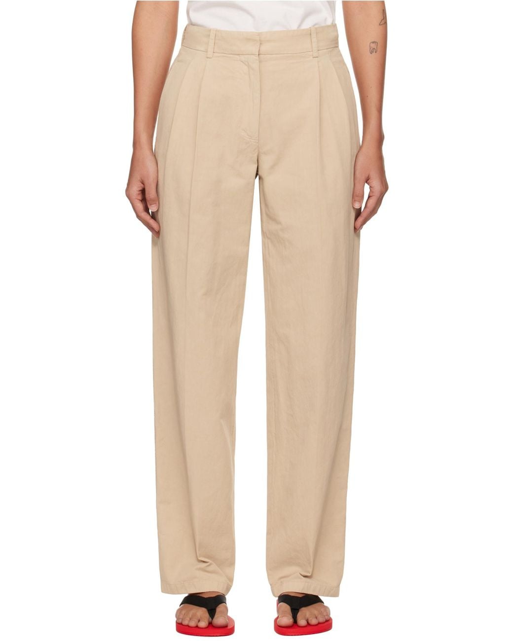 The Row Natural Trousers