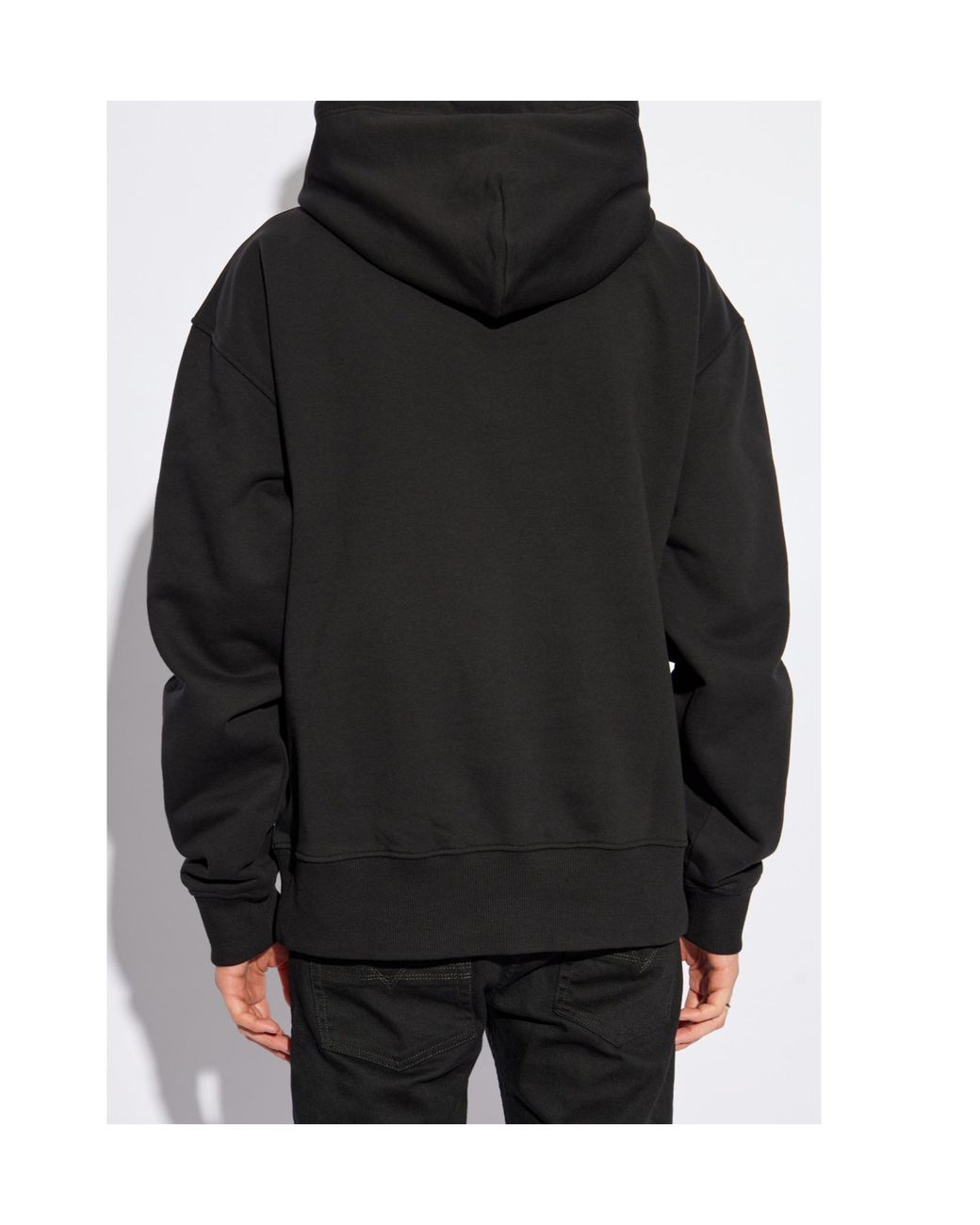DIESEL Gray Macs-Hood-Od Drawstring Hoodie for men