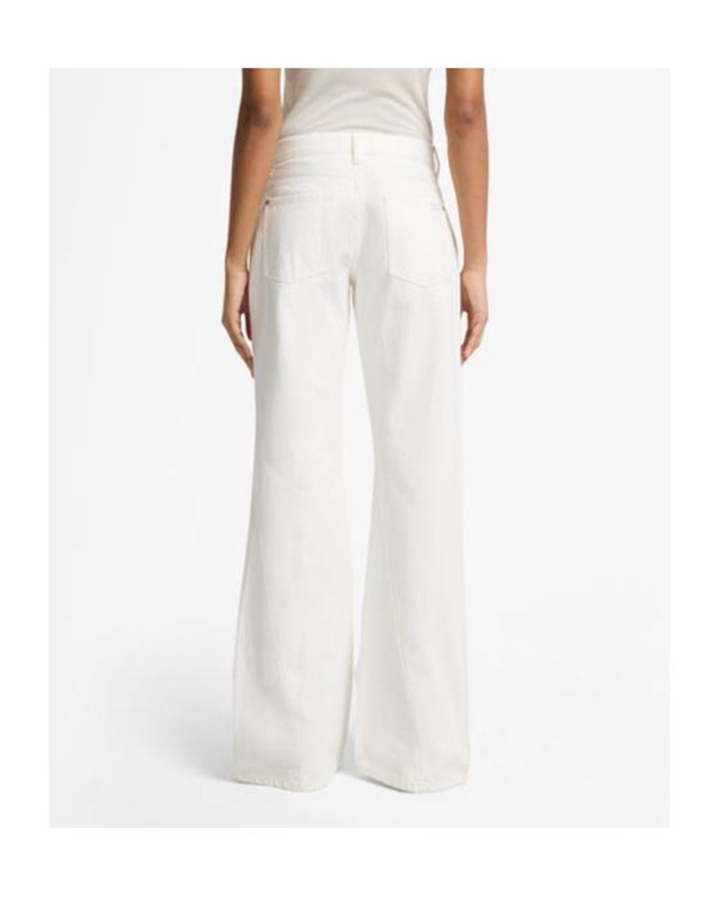 7 For All Mankind White Slim Illusion Twisted Seam Spencer Flare