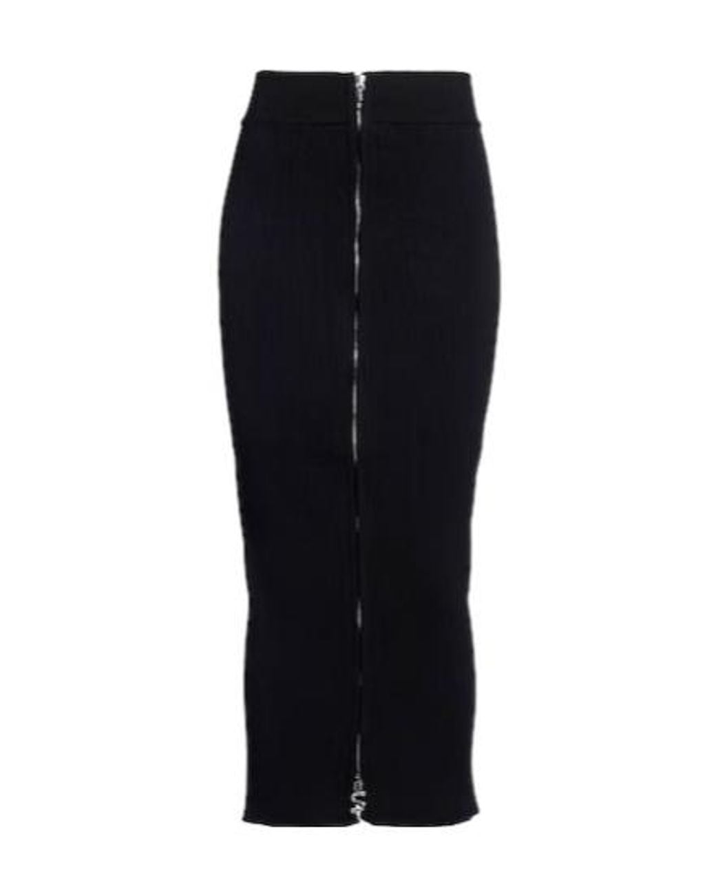 Sportmax Black Slim-Fit Knit Midi Skirt
