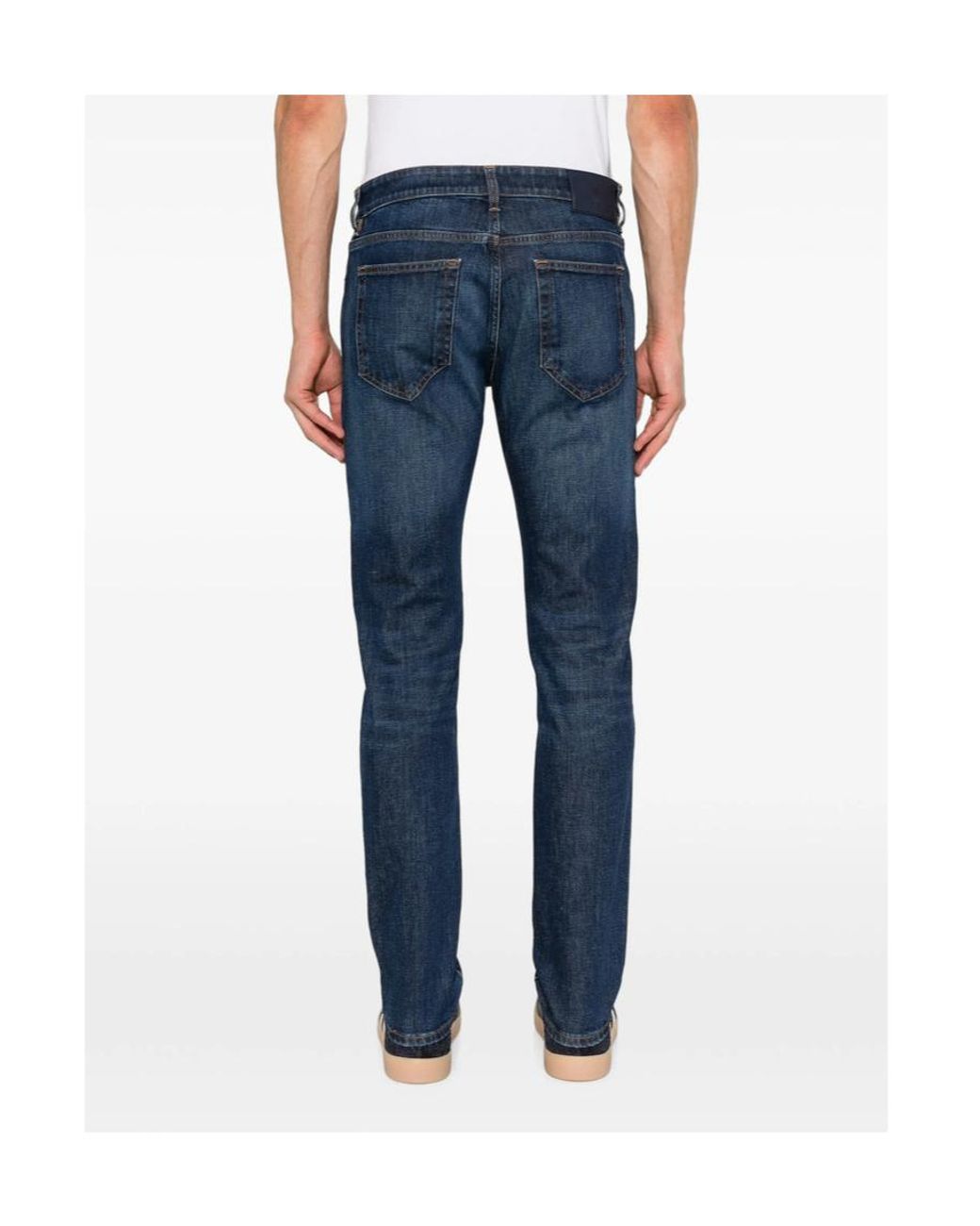 PT01 Blue Belt Loop Jeans for men