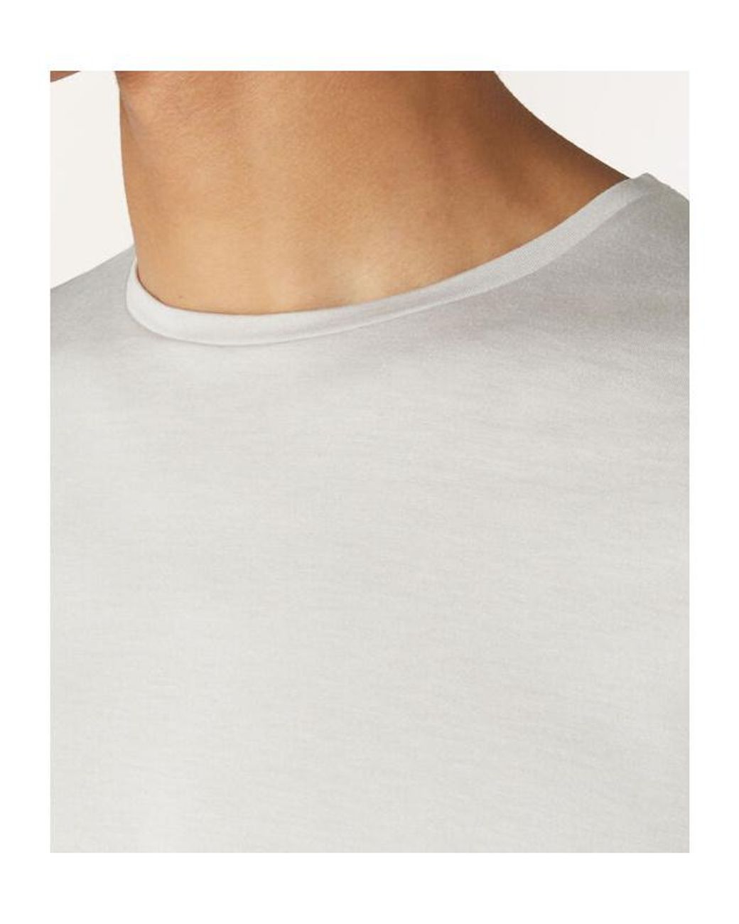 Loro Piana White Short-Sleeved Jersey T-Shirt for men