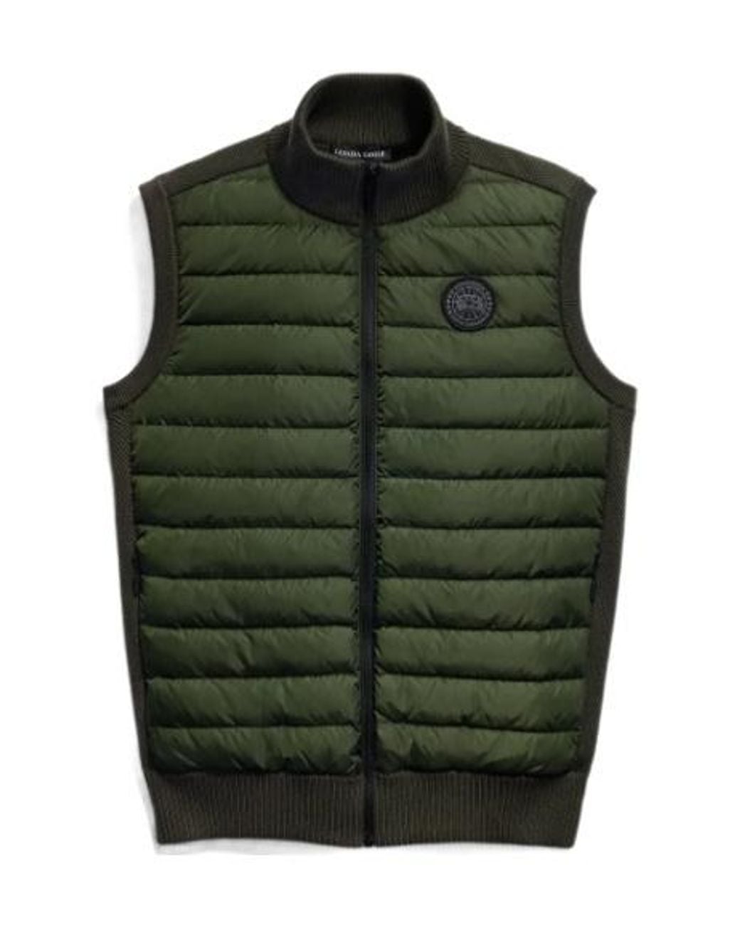 Canada Goose Green Hybridge Knitted Gilet for men