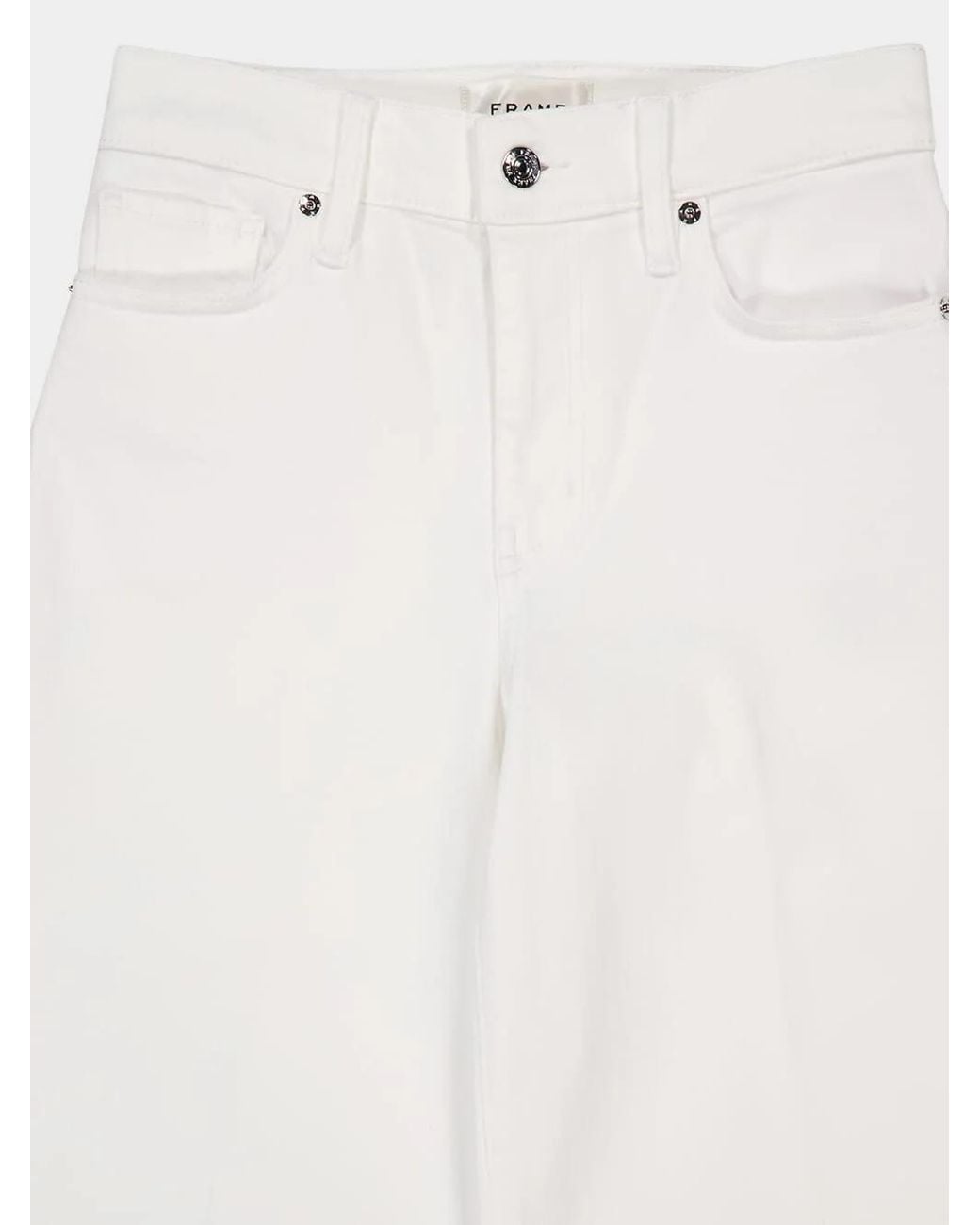 FRAME White Le Slim Palazzo Trousers