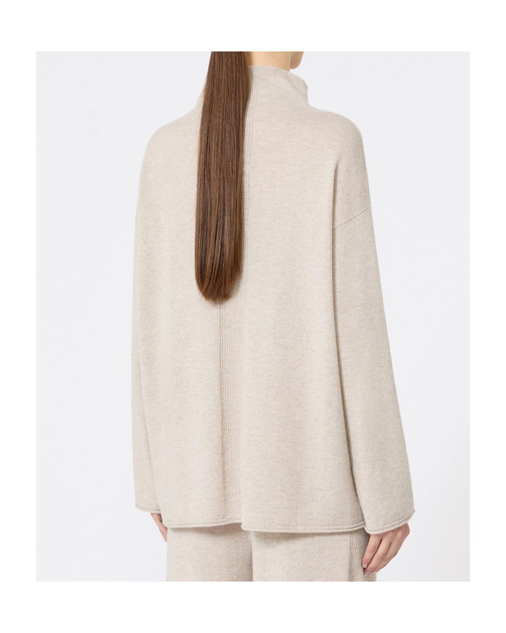 Max Mara White Textured Panelled Sweater
