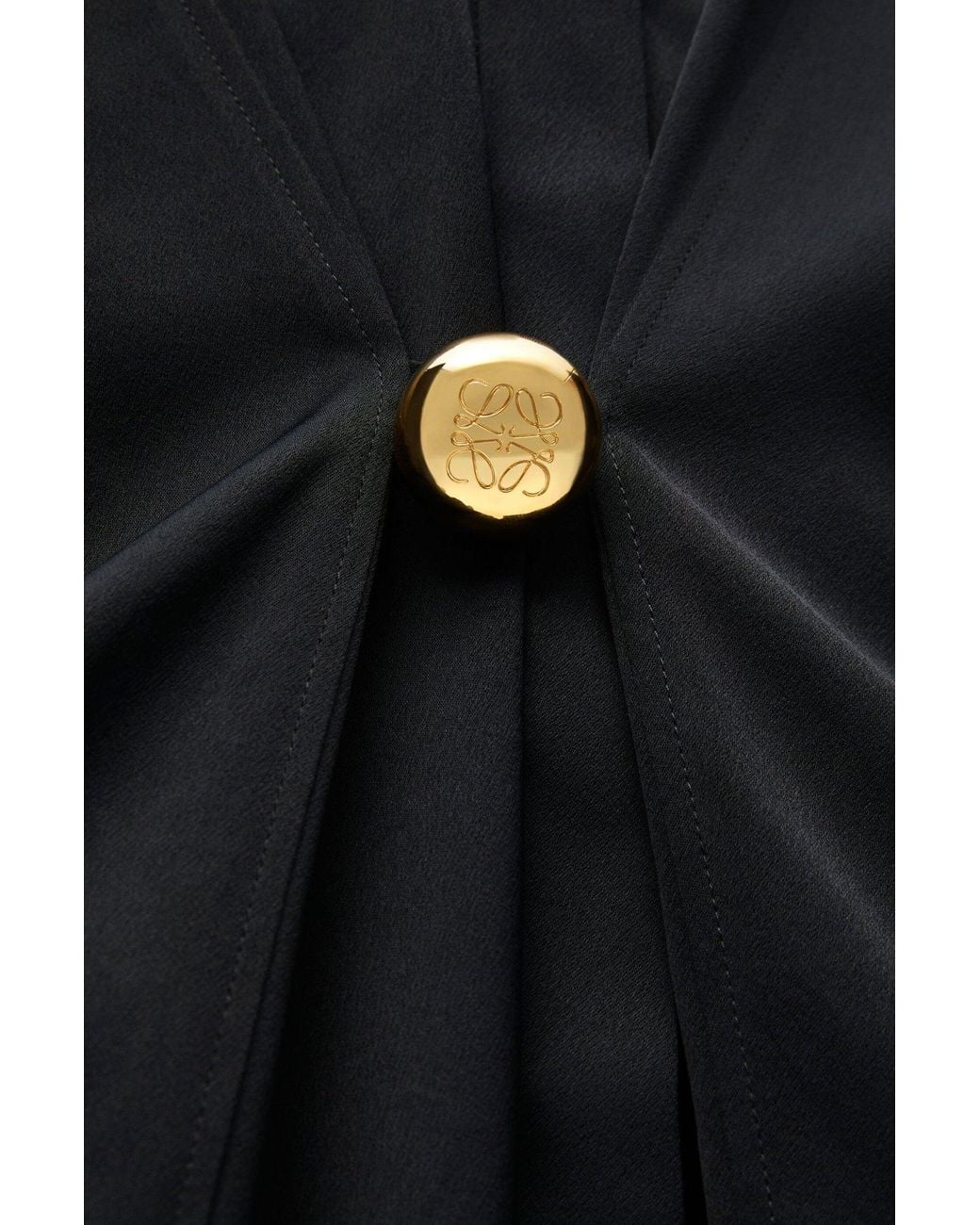 Loewe Black Round-Neck Pebble Midi Dress