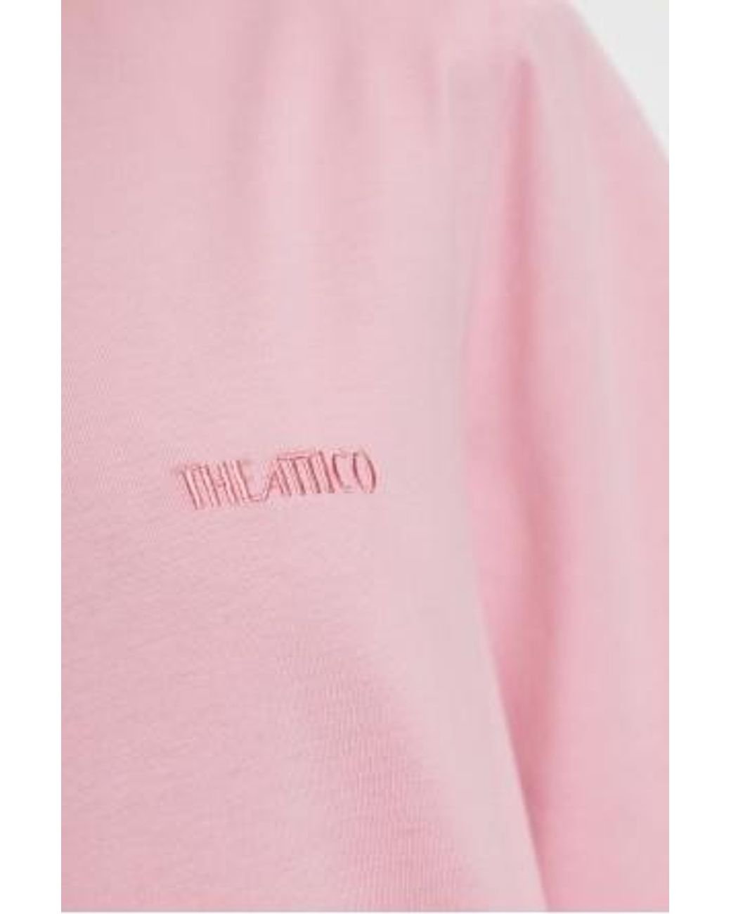 The Attico Pink The Logo Embroidered Oversized T-Shirt