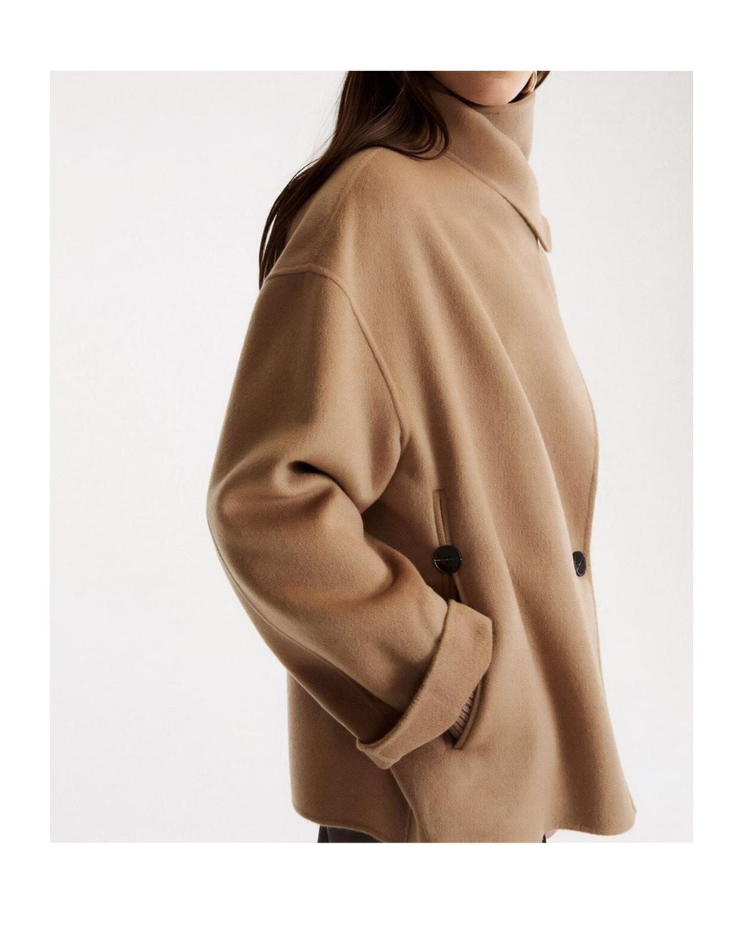 Marella Brown Single Breasted Coat