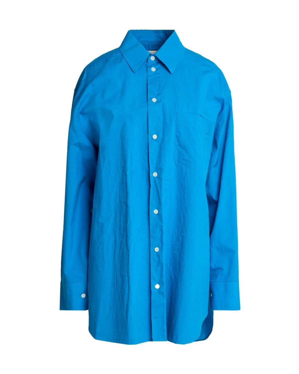 Marni Blue Loose-Fitting Solid-Color Shirt