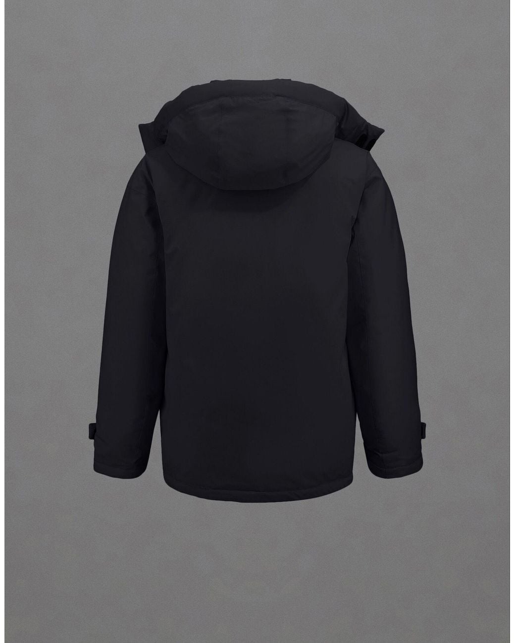 Herno Black Laminar Hooded Padded Down Jacket for men