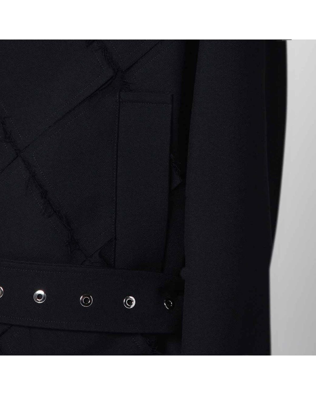 NAMACHEKO Blue Quilted Waist Trench Coat