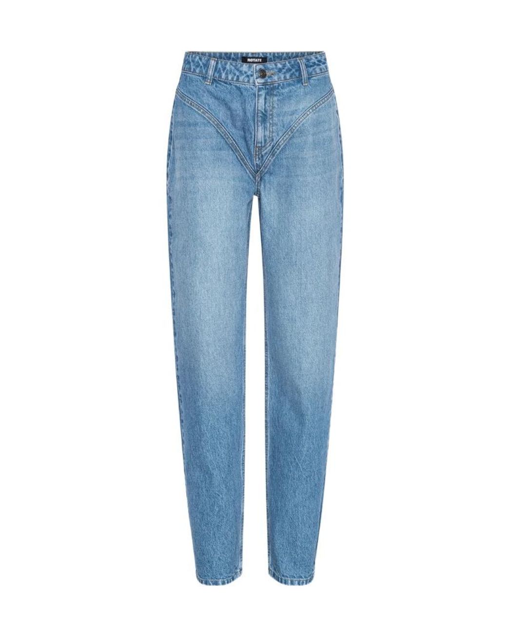 ROTATE BIRGER CHRISTENSEN Blue High Waist Cutline Jeans