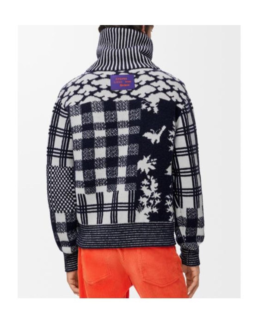 Loewe Blue Cosima Von Bonin Patchwork Knitted Sweater for men
