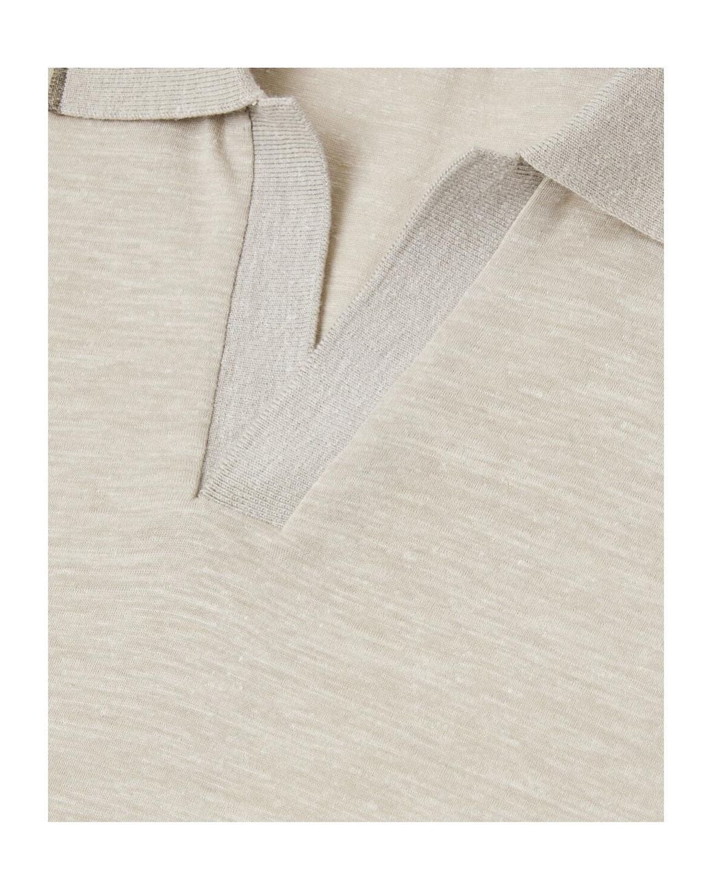 Loro Piana White Suraj Tal Polo Shirt for men