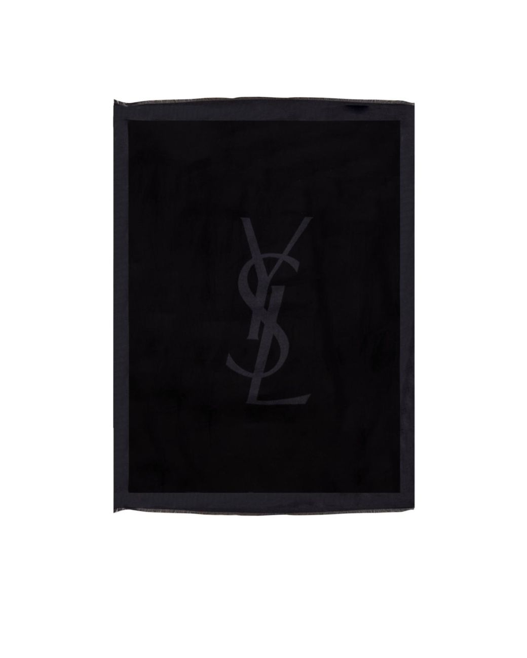 Saint Laurent Black Logo Printed Scarf