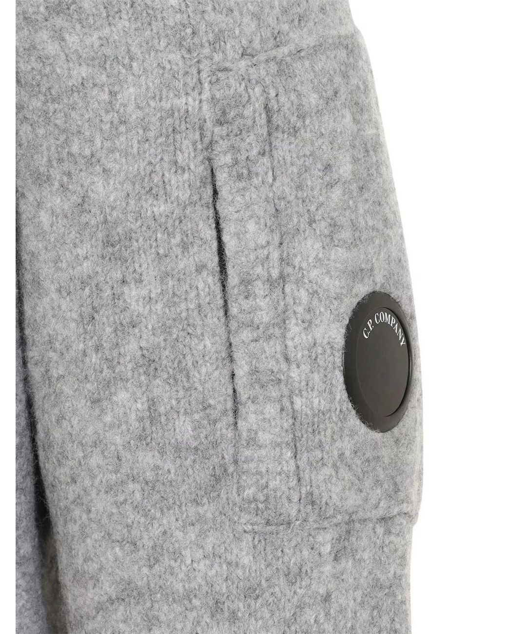 C P Company Gray Crew-Neck Long-Sleeve Knit Top for men
