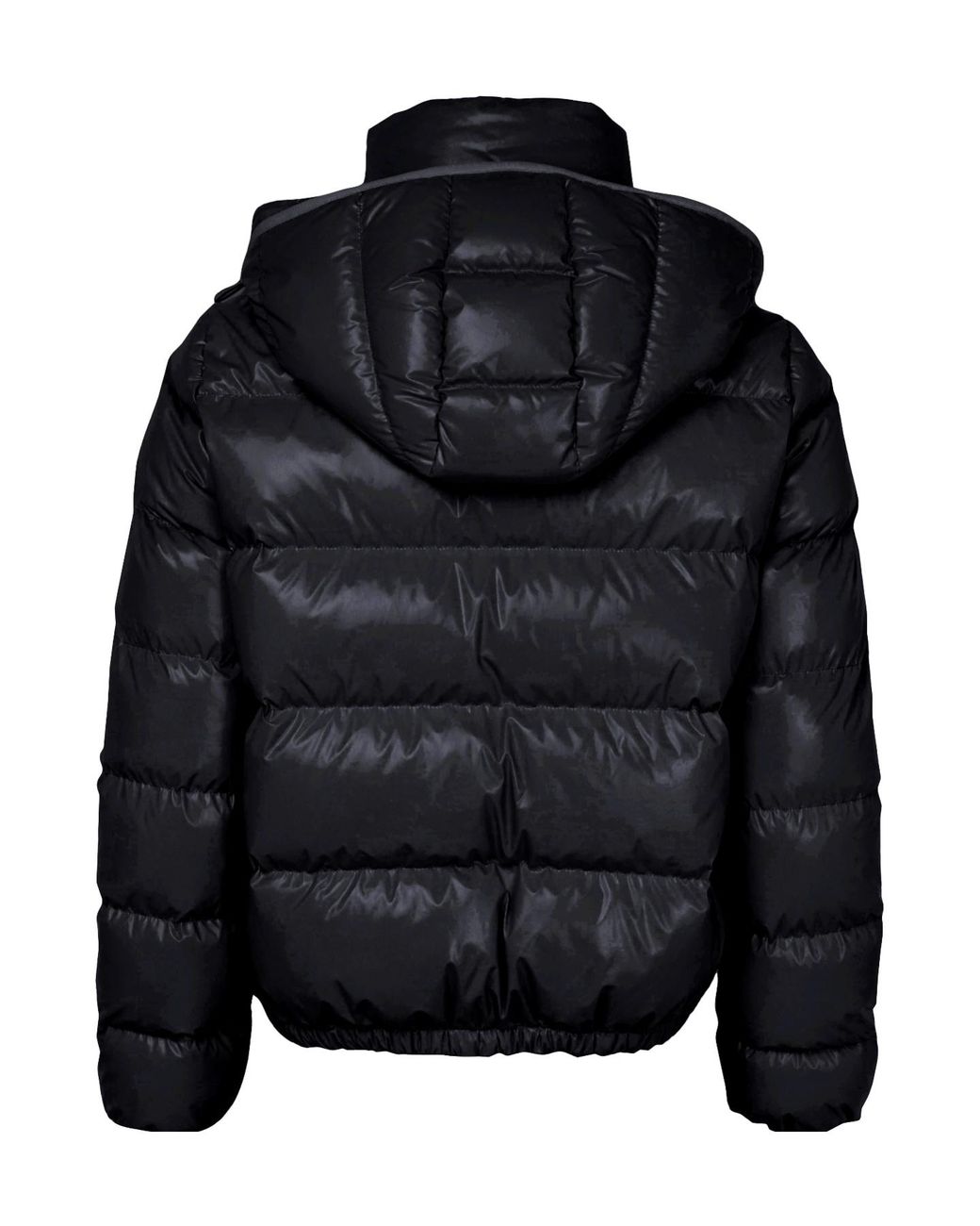 Moncler Black Logo-Stamped Down Jacket