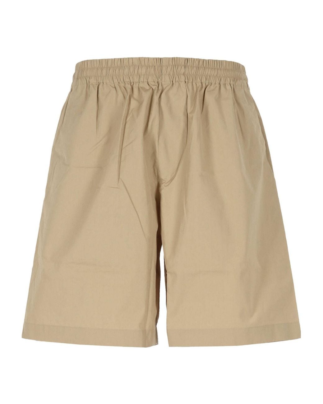 A.P.C. Natural Pleated Elastic-Waist Shorts for men