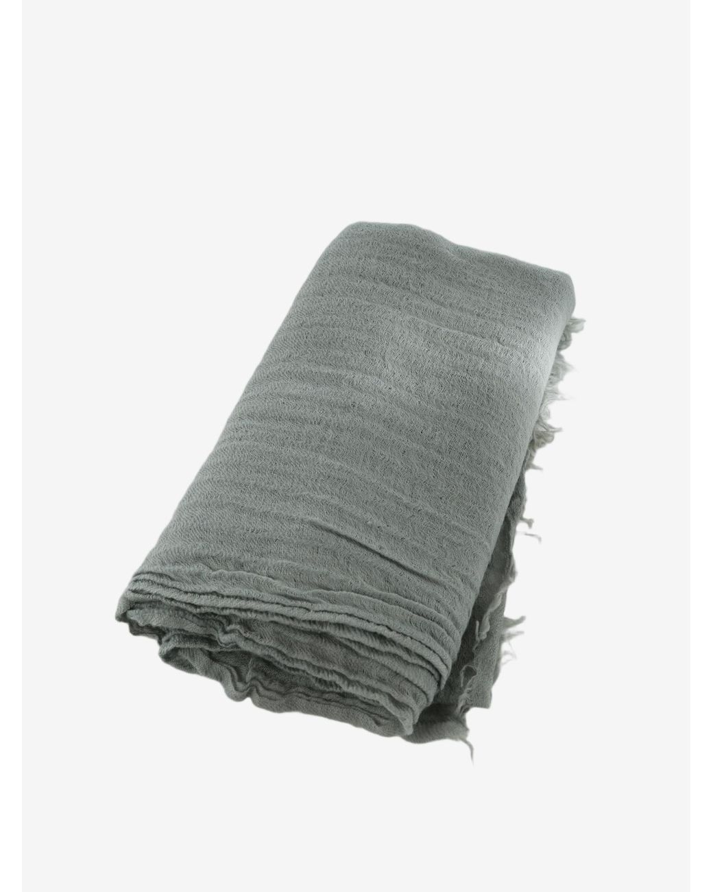 Rick Owens Gray Frayed Cashmere-Blend Scarf for men