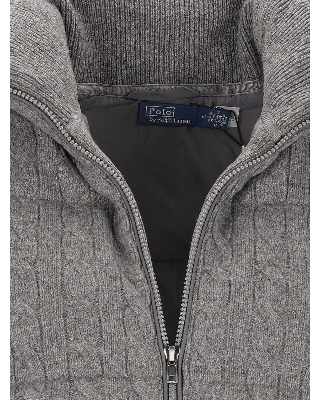 Polo Ralph Lauren Gray Cable-Knit Cardigan